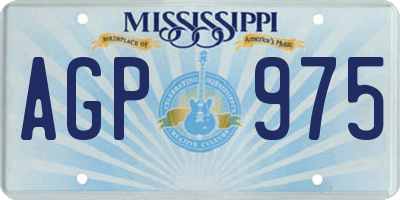 MS license plate AGP975