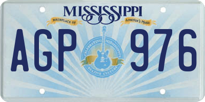 MS license plate AGP976