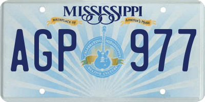 MS license plate AGP977