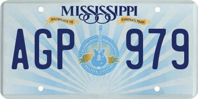 MS license plate AGP979