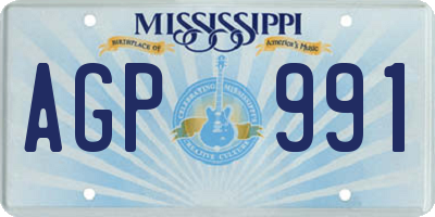 MS license plate AGP991