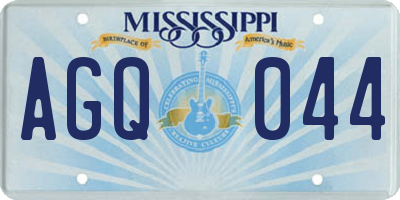 MS license plate AGQ044