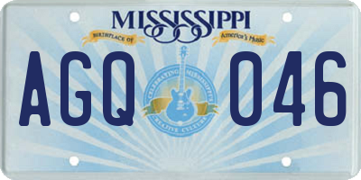 MS license plate AGQ046