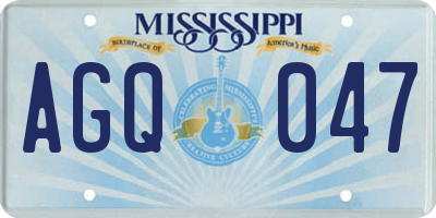 MS license plate AGQ047