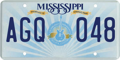 MS license plate AGQ048