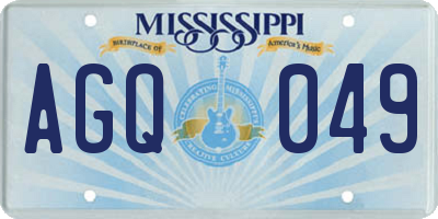 MS license plate AGQ049