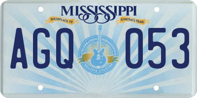 MS license plate AGQ053