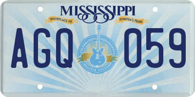 MS license plate AGQ059