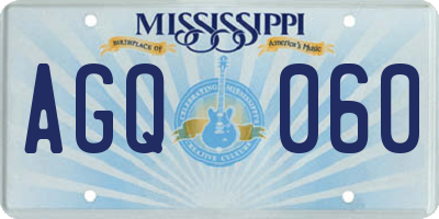 MS license plate AGQ060