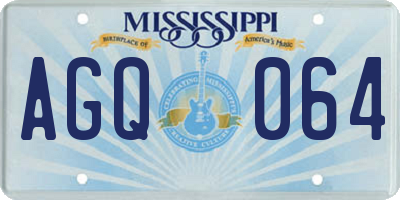 MS license plate AGQ064