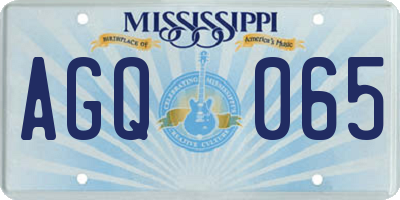 MS license plate AGQ065