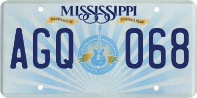 MS license plate AGQ068
