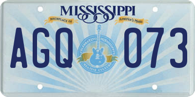 MS license plate AGQ073