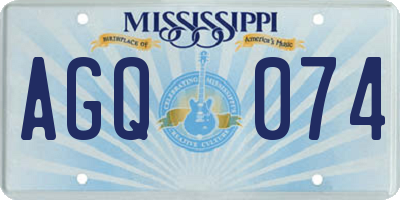 MS license plate AGQ074