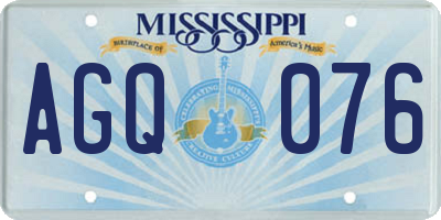 MS license plate AGQ076