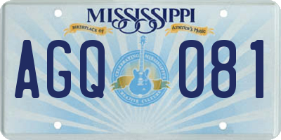 MS license plate AGQ081