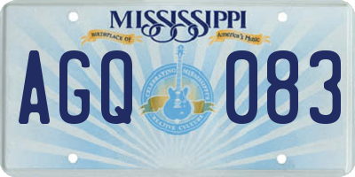 MS license plate AGQ083