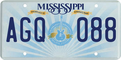 MS license plate AGQ088