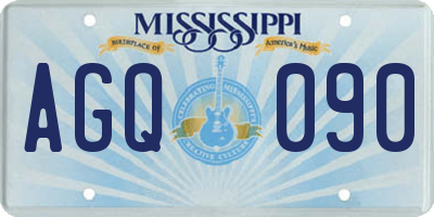 MS license plate AGQ090