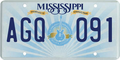 MS license plate AGQ091