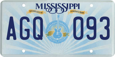 MS license plate AGQ093