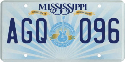 MS license plate AGQ096