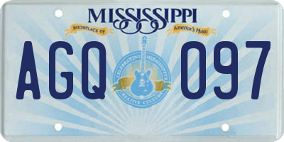 MS license plate AGQ097