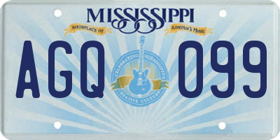 MS license plate AGQ099