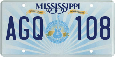 MS license plate AGQ108
