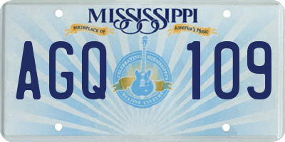 MS license plate AGQ109