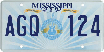 MS license plate AGQ124