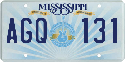 MS license plate AGQ131
