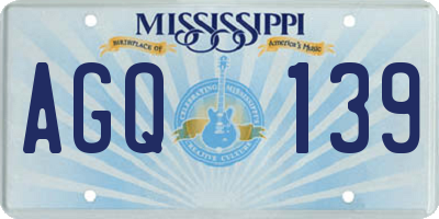 MS license plate AGQ139