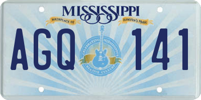MS license plate AGQ141