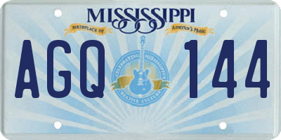 MS license plate AGQ144