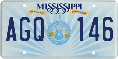 MS license plate AGQ146