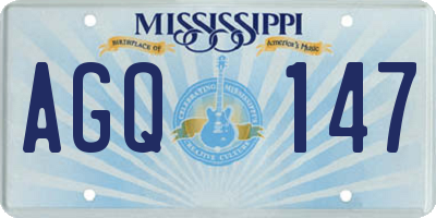 MS license plate AGQ147