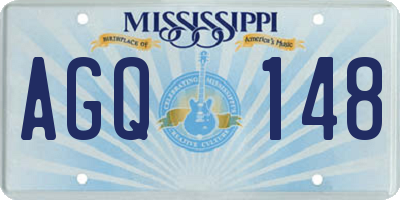 MS license plate AGQ148