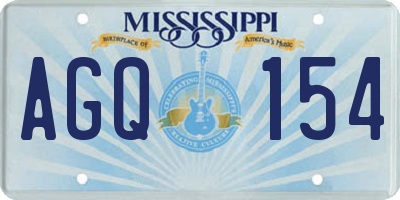 MS license plate AGQ154