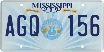 MS license plate AGQ156