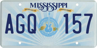 MS license plate AGQ157