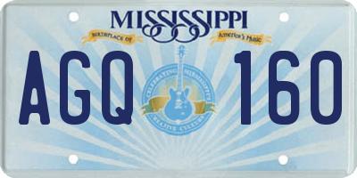 MS license plate AGQ160