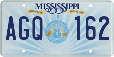 MS license plate AGQ162