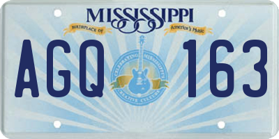 MS license plate AGQ163