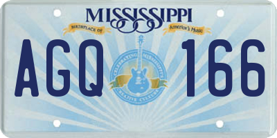 MS license plate AGQ166
