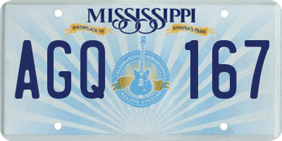 MS license plate AGQ167