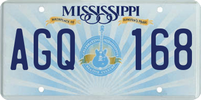 MS license plate AGQ168