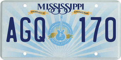 MS license plate AGQ170