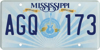 MS license plate AGQ173