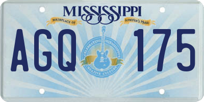 MS license plate AGQ175